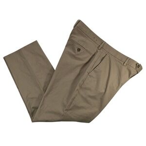 J Crew Bowery Dress Pants Men 36x27 Khaki Business Straight Casual Stretch Chino